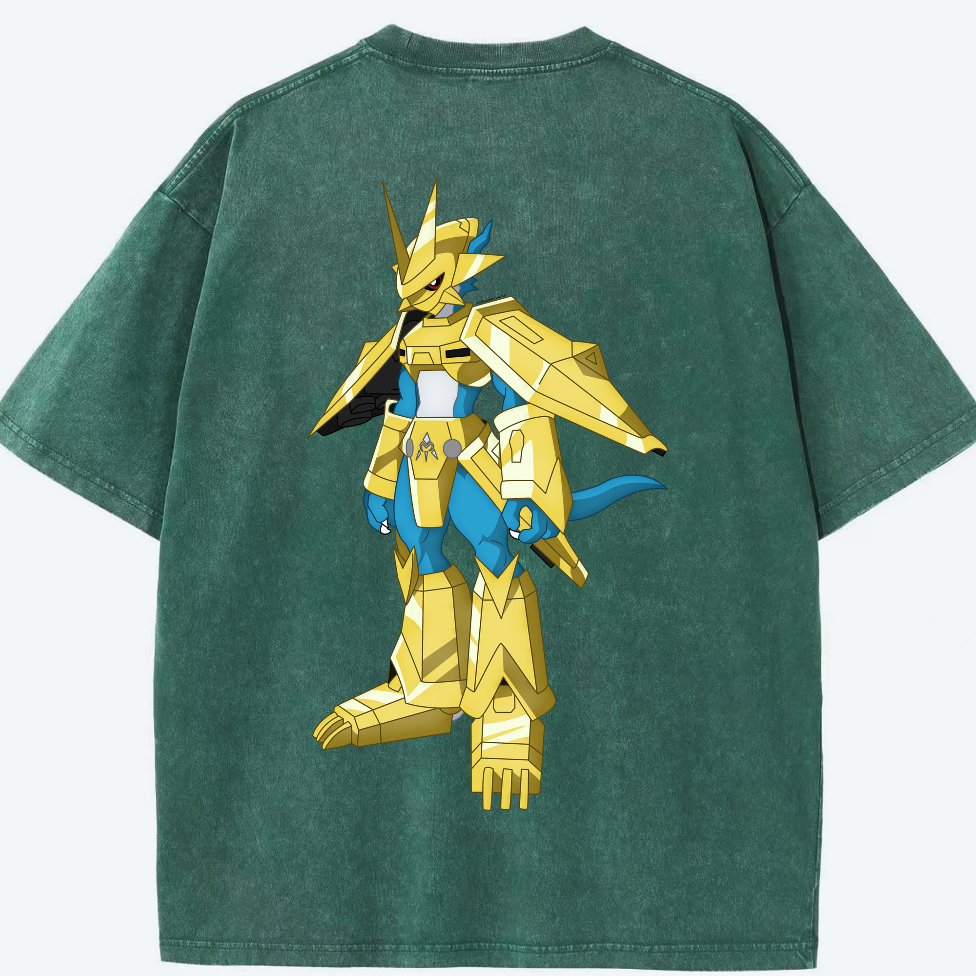 （画像用） Digimon デジタルモンスター/デジモン 綿100% ヴィンテージ風 半袖Tシャツ（背面プリント）